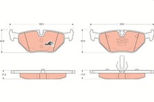 Bremsbelagsatz Hinten für BMW E36 E46 Z1 Roadster Z4 Coupe E86 E85 ab 90->