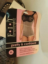 Figure Improving Technology F.I.T Moulded Black Bra / Tummy Control Shape Wear