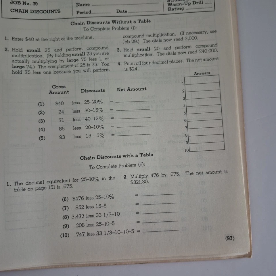 Key Driven Calculator Course Manual,1962, Agnew and Pasewark - Image 3 of 4