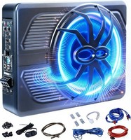 Auto Aktiv Subwoofer 10'' Untersitz Bassbox Kompakt Lautsprecher Mit Kabelset