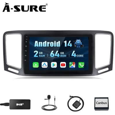DAB+ Android 14 AutoRadio Carplay RDS FM GPS Navi für VW Sharan 7N Seat Alhambra