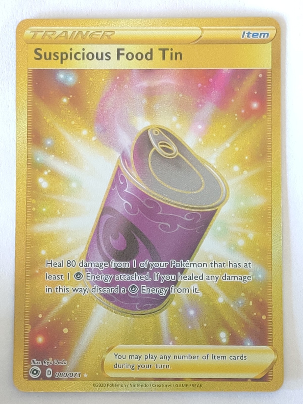 Suspicious Food Tin (Secret) Secret Rare Champion's Path 80/73 NM