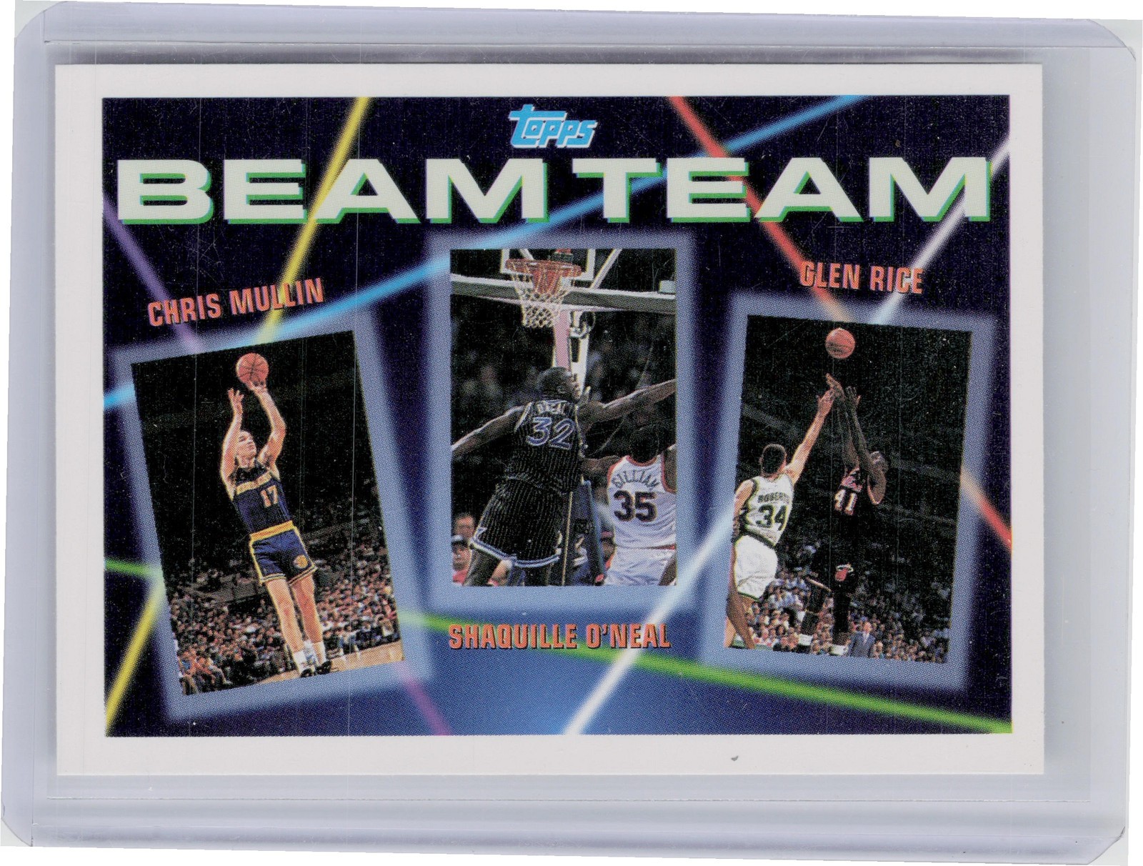 1992-93 Topps Chris Mullin / Shaquille O'Neal / Glen Rice #7 Heat Beam Team
