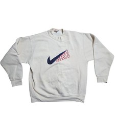 Vintage Nike Embroidered Swoosh Pullover Sweatshirt XL Made in USA Retro 90s