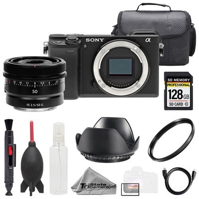 Sony Alpha a6400 + Sony FE 50mm f/2.5 G Lens +128GB+ Bag+ UV Filter- Basic Kit