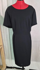 Jacqueline Ferrar Vintage Womens Black Dress Midi Size 16W Zip Up NWT G381