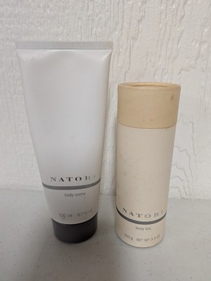 Vintage 1995 Avon NATORI Lot Body Creme (6.7 fl oz) & Body Talc (wt 3.5 oz) NOS