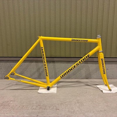 Bridgestone NJS 競輪　フレームセット Bridgestone Yellow NJS Keirin Frame Set Track Bike 51cm Free