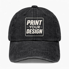 Custom Print Your Design Hat Personalized Text Logo Washed Baseball Cap Vintage