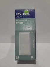 Leviton Decora Rocker Single-Pole AC Quiet Switch 15 Amp 120/277 Volt 5601-2W
