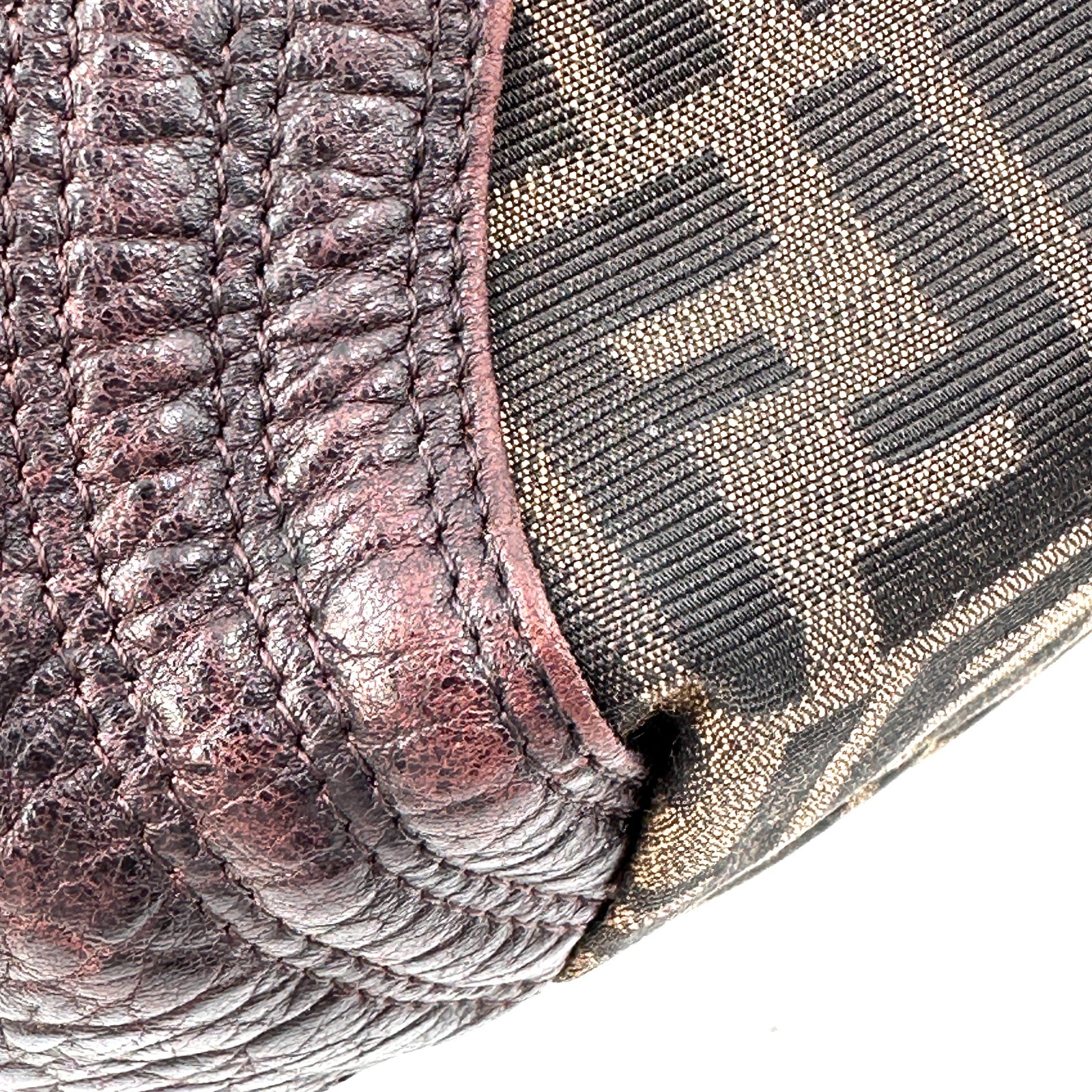 FENDI Spy Bag Zucca Brown Leather Hand Bag Authentic From Japan thumbnail 17