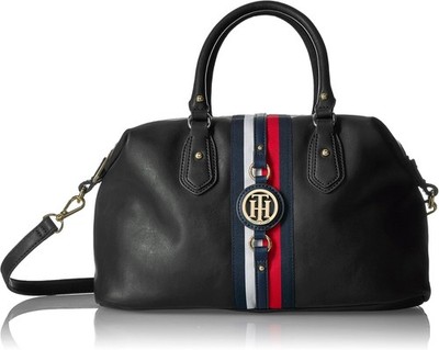 Tommy Hilfiger Women's Jaden Satchel Crossbody Bag -Black