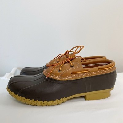 L.L. Bean Rubber Moc Duck Boots Made in USA Men\'s Size 12 Tan Leather Waterproof L.L.Bean Bean Boots Mens Size 11 Brown Leather Duck Boots  main image 3