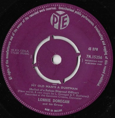 My Old Man's A Dustman / The Golden Vanity / Lonnie Donegan VG