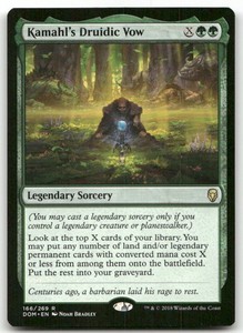 Kamahl's Druidic Vow #166/269 Rare Legendary Sorcery Dominaria DOM