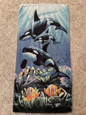Ocean Orca Killer Whale Clownfish Bath Beach Towel 54'' by Tropical Daze BN8-180