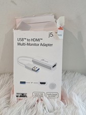 USB to HDMI Multi-Monitor Adapter- J5 Create HD 1080p, New -Open Box