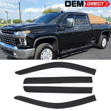 For 19-25 Chevy Silverado GMC Sierra 1500 Crew Cab Window Visors Rain Vent Shade