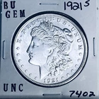 1921 S BU GEM MORGAN SILVER DOLLAR UNC MS+++ U.S. MINT RARE COIN 7402