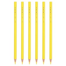 Lemon Yellow Colored Pencils Set,6 Pcs Oil Color Pencils