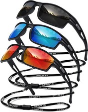 Polarized Sports Sunglasses for Men UV400 Protection, Lightweight Wrap Around...