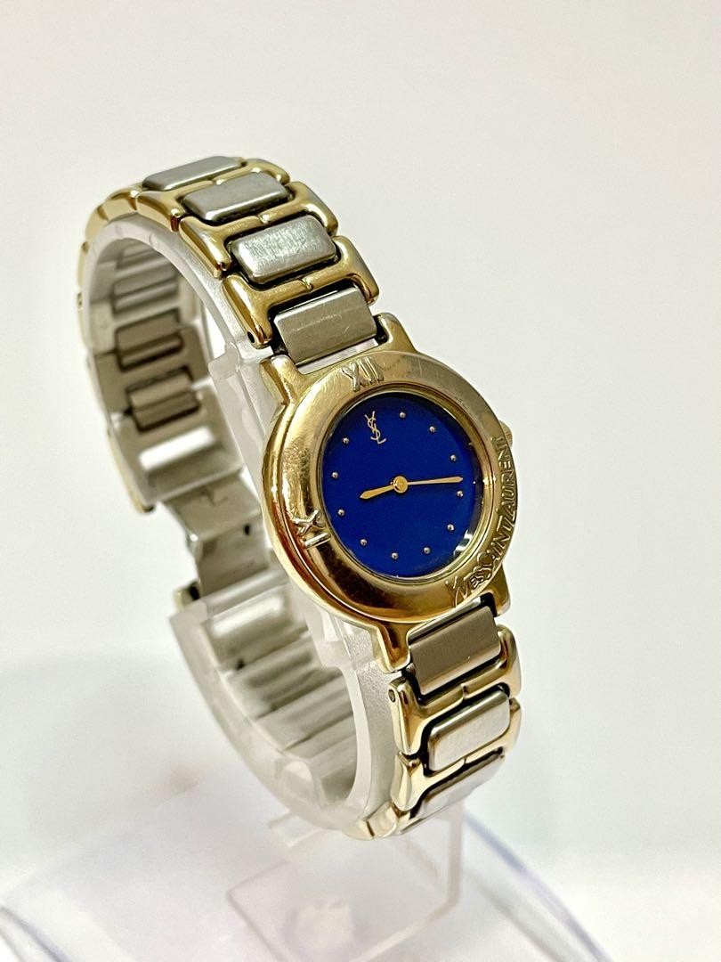 Orologio donna Yves Saint Laurent quadrante blu decoro swarovski bracciale metallo