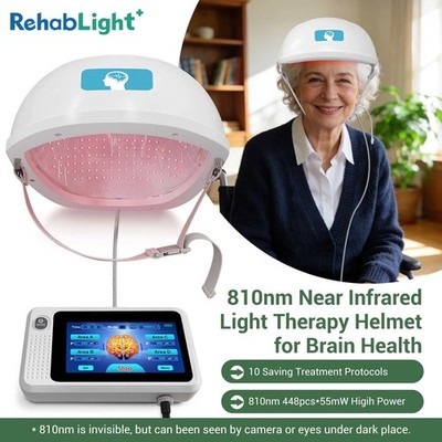 810nm PBM Helmet 4 Independent Zones NIR Light Therapy for Alzheimer Depression