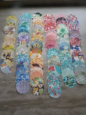 100 Antique Vintage Fabric Depression Era Feedsack Material scraps 2" circles