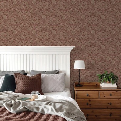 Rote Blumen Tapete Krone Classic Camile Paste The Wall Abwaschbar Fein Dekor