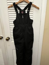Swiss Tech Kids Snow Ski Bib Overalls Pants Reflective Black Sz M 8 reflec