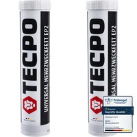 2X Tecpo Universal Mehrzweckfett 400G EP2 Lithium Fett Schmierfett Fettpresse