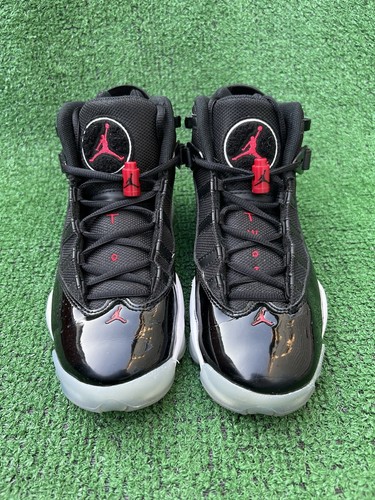 Jordan 6 Rings Black White Gum Red 323419-064 GS Size 6Y Pre-owned No Box - Picture 15 of 18
