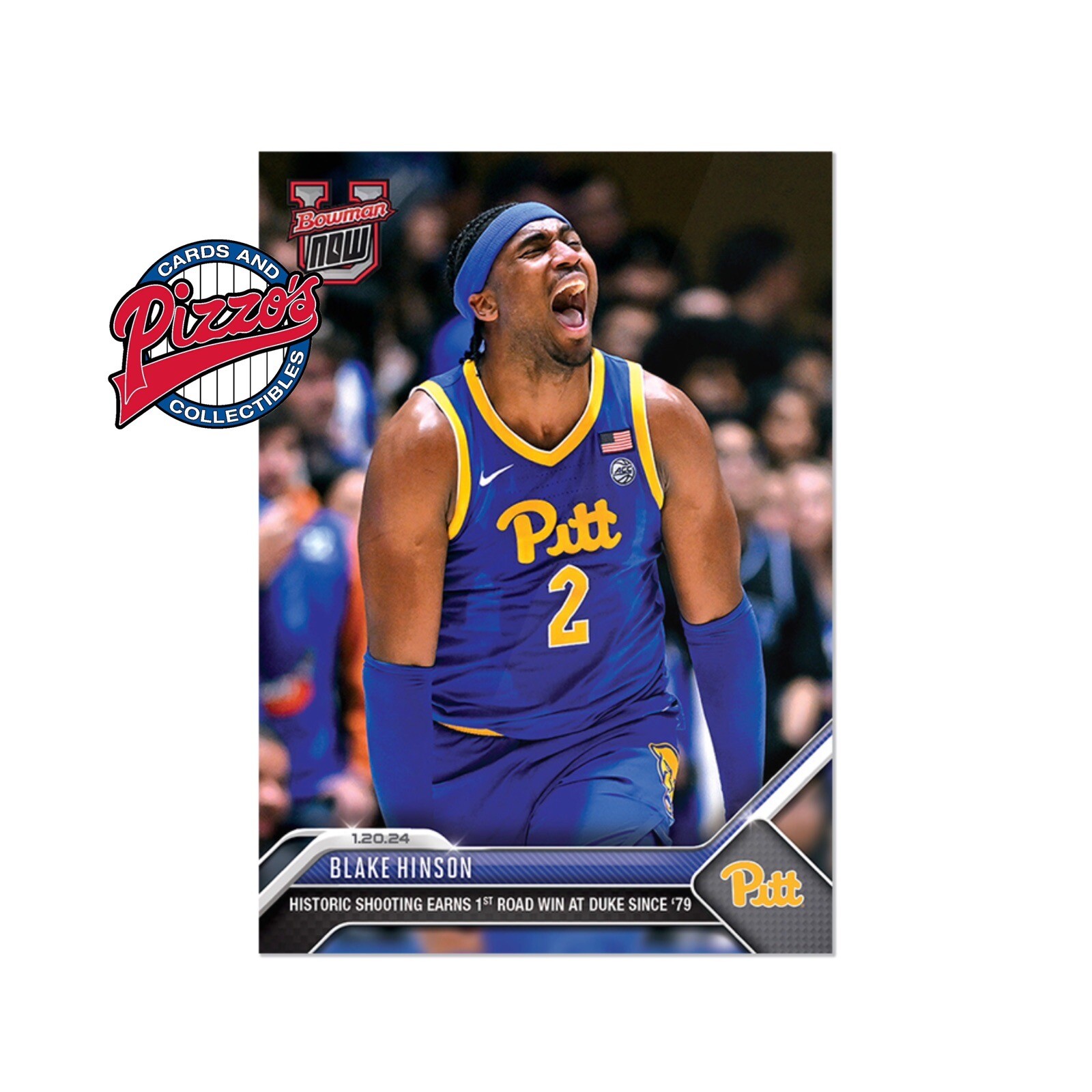 Blake Hinson - Pitt - 2023-24 Bowman U Now Basketball Card: 36 In Hand
