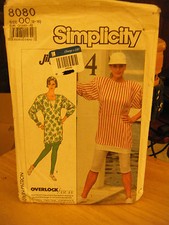 Simplicity 8080 Misses Tops Pull-On Pants in 2 Lengths Pattern - Size 12-18
