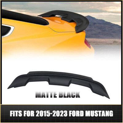 For Ford Mustang 15-23 GT500 Style Rear Spoiler W/ Gurney Flap Wicker Bill Black
