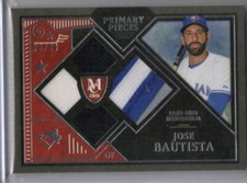 Jose Bautista 2016 Topps Museum Primary Pieces Game-Used Patch 93/99 Blue Jays