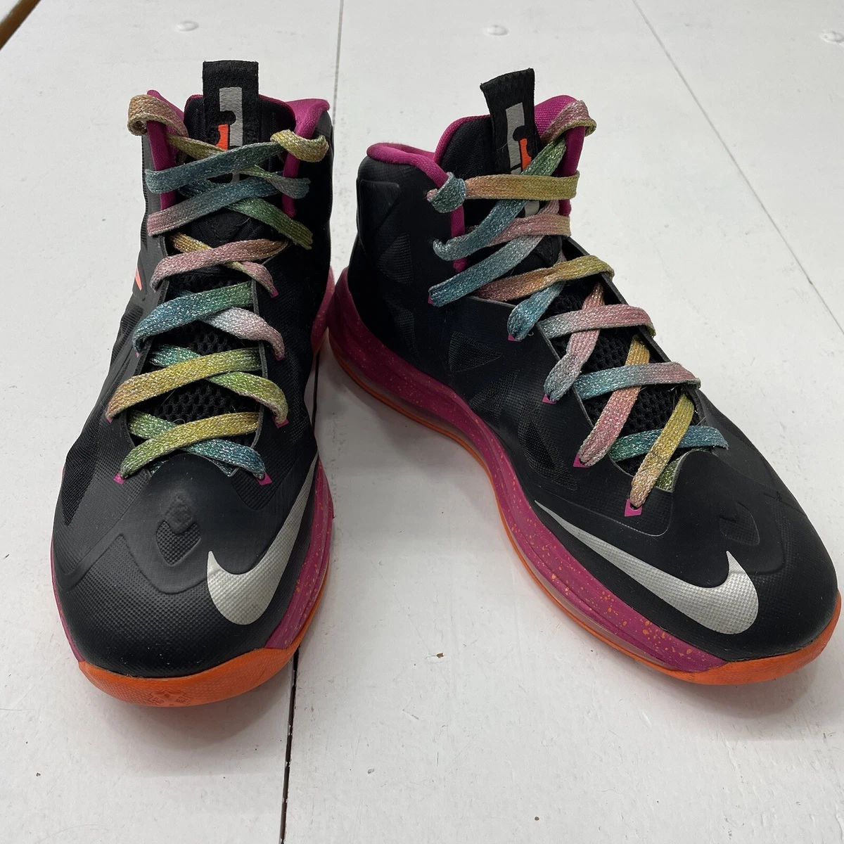 Nike Black Pink LeBron 10 GS Floridian Basketball Shoes Girls