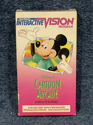 View-Master Interactive Vision Program 1989 Disney Cartoon Arcade VHS RARE