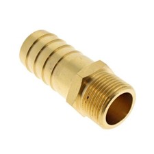 BRASS Hose Tail tap Connection To Hose 1" inch male tap tread / 20mm hose - 841a