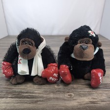 2 Vtg Dan Dee Intl Valentine's Day Gorilla You Knock Me Out 8" Stuffed Plush