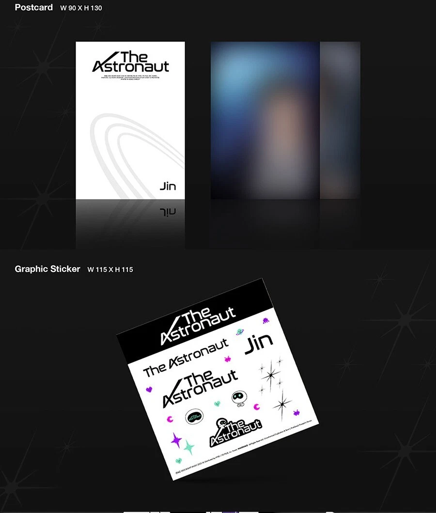 BTS JIN [THE ASTRONAUT] Album 2 Ver SET 2CD+2 Photo Book+4 Card+