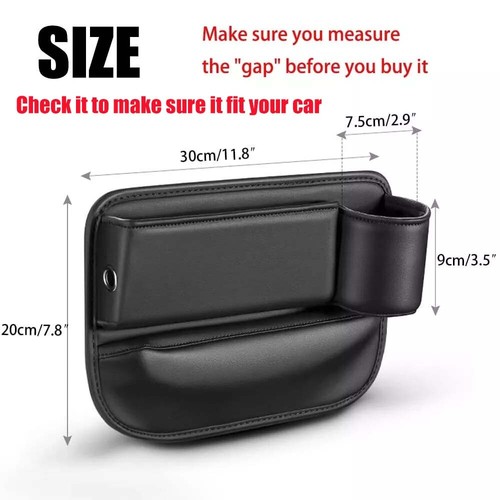 Left Right Side Car Seat Gap Filler Storage Bag Organizer Box Phone Accessories - Picture 3 of 11