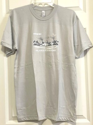 Hawaii Island Paradise Gray T-Shirt Size Large