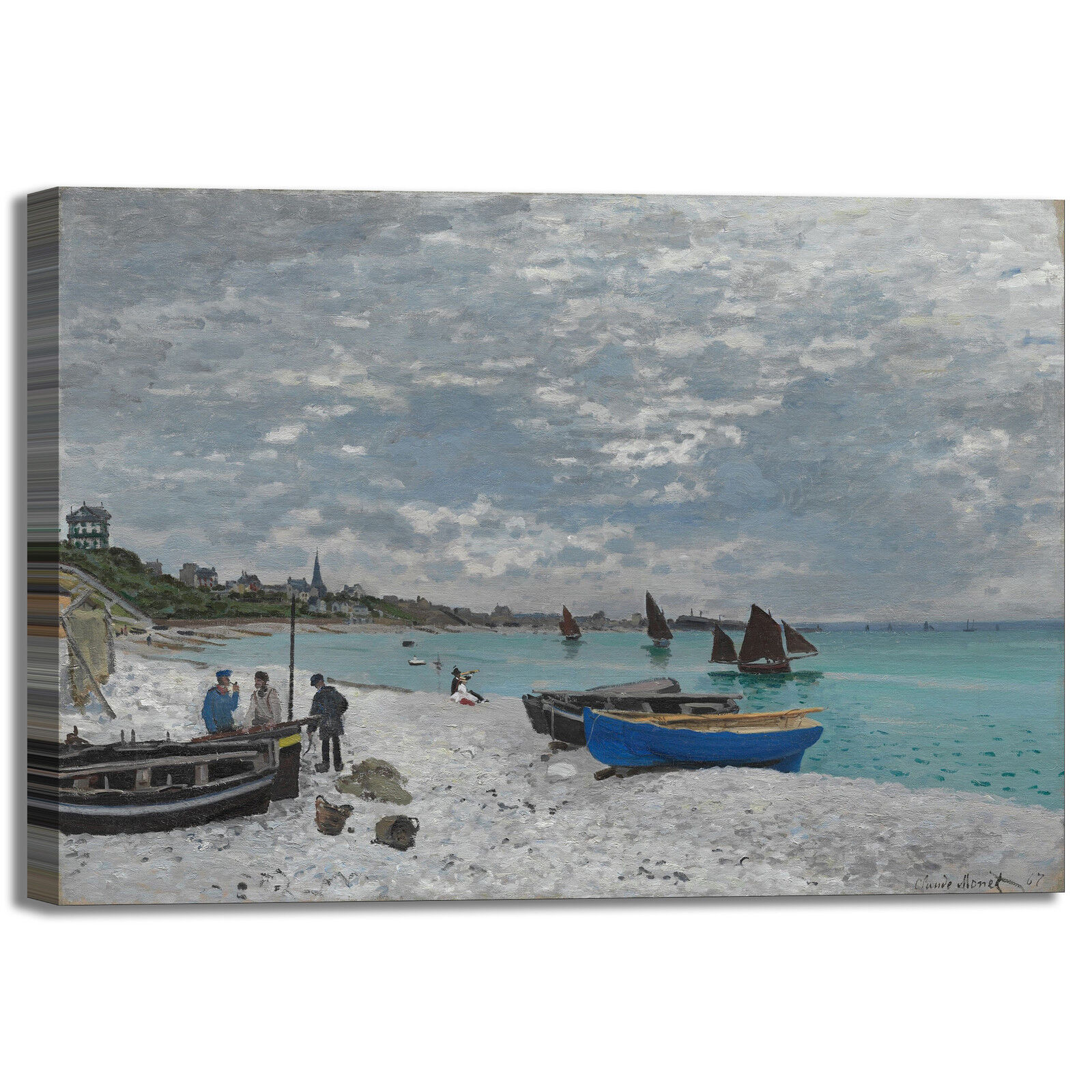 Monet spiaggia a Sainte Adresse quadro stampa tela dipinto telaio arredo casa Bardzo popularne
