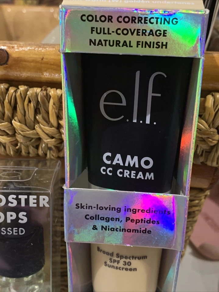 E.L.F. Booster Drops - Sun-Kissed - 0,51 fl oz - 15ml & CAMO CC Cream 140W Médio - Imagem 4 de 4
