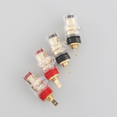 4PCS Amplificatore HiFi Placcato Oro Attacco Altoparlante Post Terminale Presa Banana - Foto 2 di 12