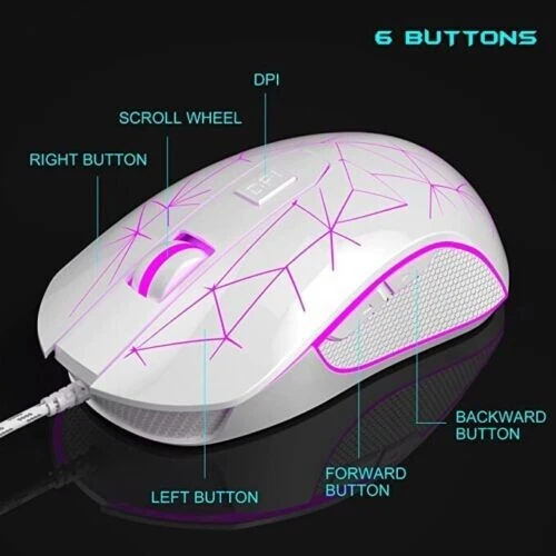 Top white Gaming Keyboard Mouse birthday sales cyber sales school gift lighting - Image 3 of 4