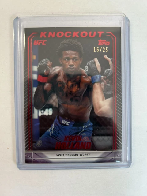 34 TOPPS UFC KNOCKOUT 2024 KEVIN HOLLAND WELTERWEIGHT PARALLEL 15/25..