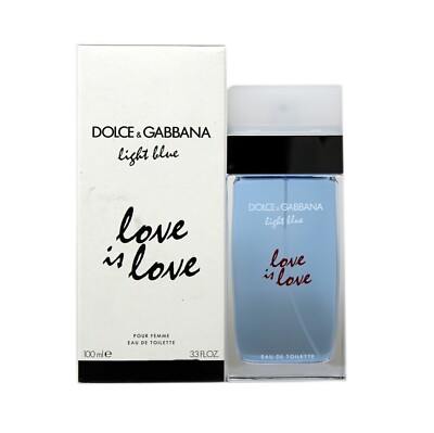 DOLCE&GABBANA LIGHT BLUE LOVE IS LOVE POUR FEMME EAU DE TOILETTE SPRAY 100ML (T)