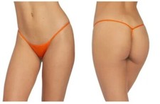 Frederick's of Hollywood Mini G-String Thong Panty Plus Size 1X Exxtreme Orange